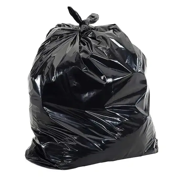 1 mil Trash Bags With Drawstring Black - 33 Gallon