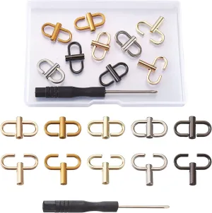 10pcs Adjustable Iron Buckles 5 Colors Metal Chain Strap Bag Shortener Chain Links Tiny Clip with Iron Screwdriver for Chain Strap Bag Shorten Shoulder Crossbody Bags Length Accessories