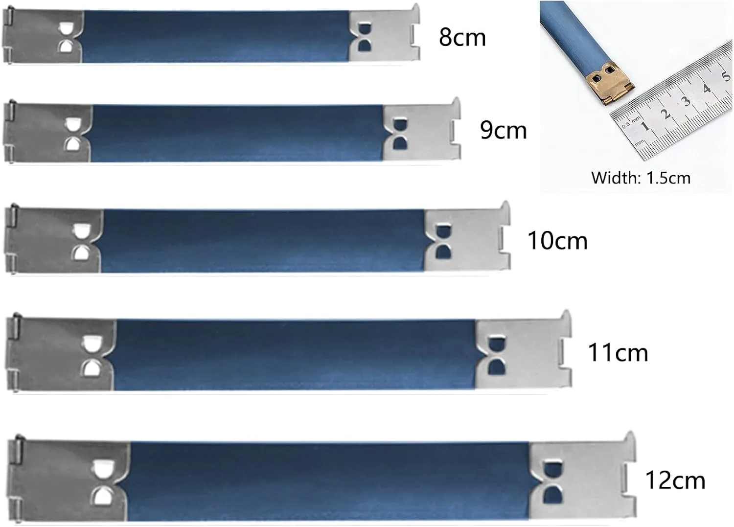 50Pcs Metal Internal Flex Frame Kiss Clasp for Handbag Hinges Spring Bag Accessories for DIY Craft Coin Purse Bag Wallet Sewing Making 3.15/3.54/3.94/4.33/4.73 Inch (Silver)