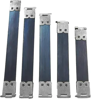 50Pcs Metal Internal Flex Frame Kiss Clasp for Handbag Hinges Spring Bag Accessories for DIY Craft Coin Purse Bag Wallet Sewing Making 3.15/3.54/3.94/4.33/4.73 Inch (Silver)