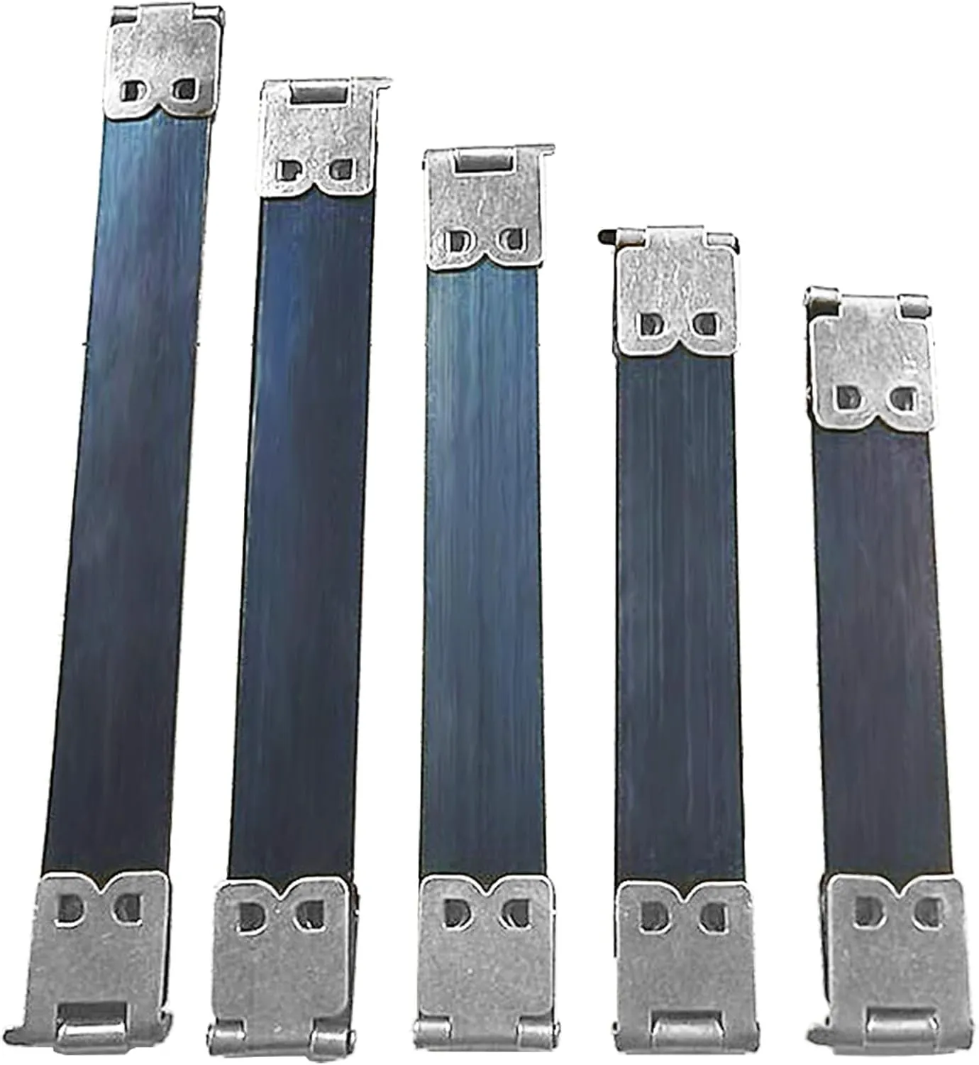 50Pcs Metal Internal Flex Frame Kiss Clasp for Handbag Hinges Spring Bag Accessories for DIY Craft Coin Purse Bag Wallet Sewing Making 3.15/3.54/3.94/4.33/4.73 Inch (Silver)