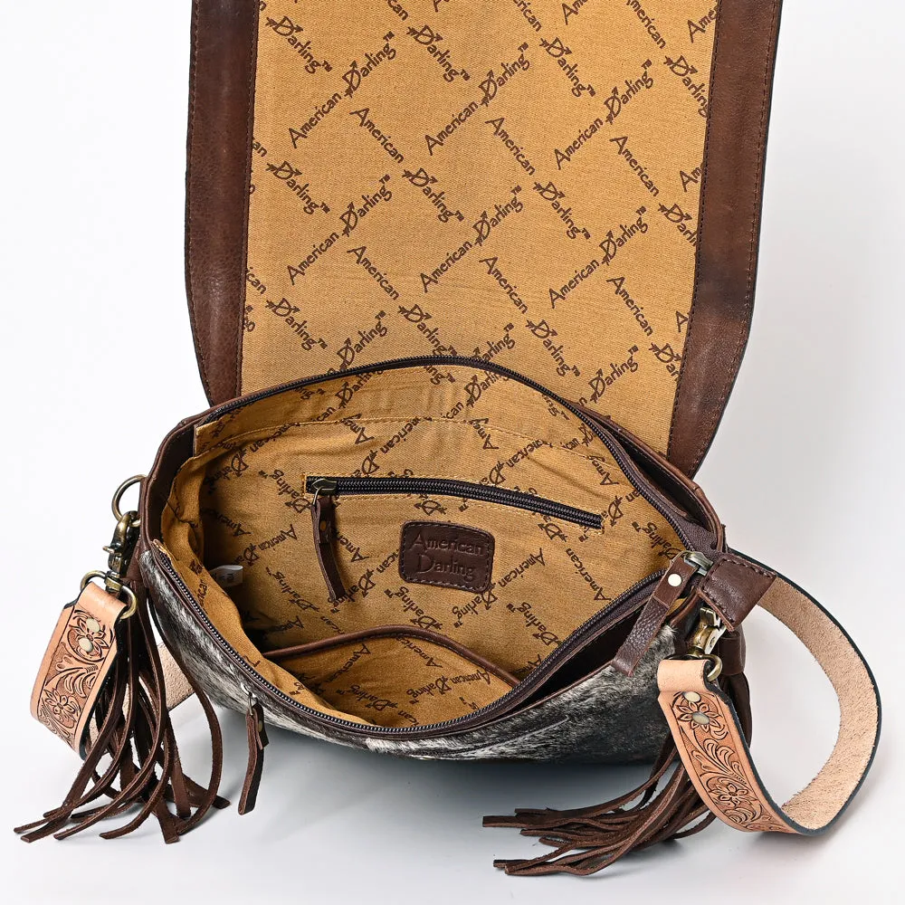 ADBGA336 American Darling Hand Tooled Hair On Genuine Leather Women Bag Western Handbag Purse