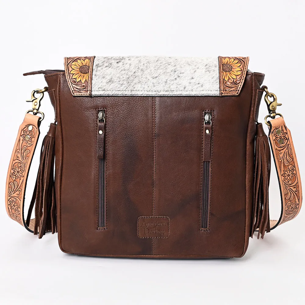 ADBGA336 American Darling Hand Tooled Hair On Genuine Leather Women Bag Western Handbag Purse