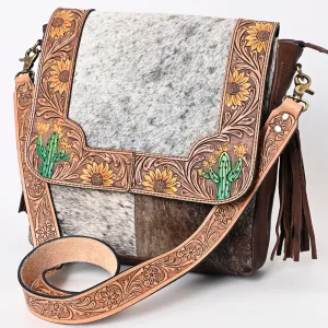 ADBGA336 American Darling Hand Tooled Hair On Genuine Leather Women Bag Western Handbag Purse