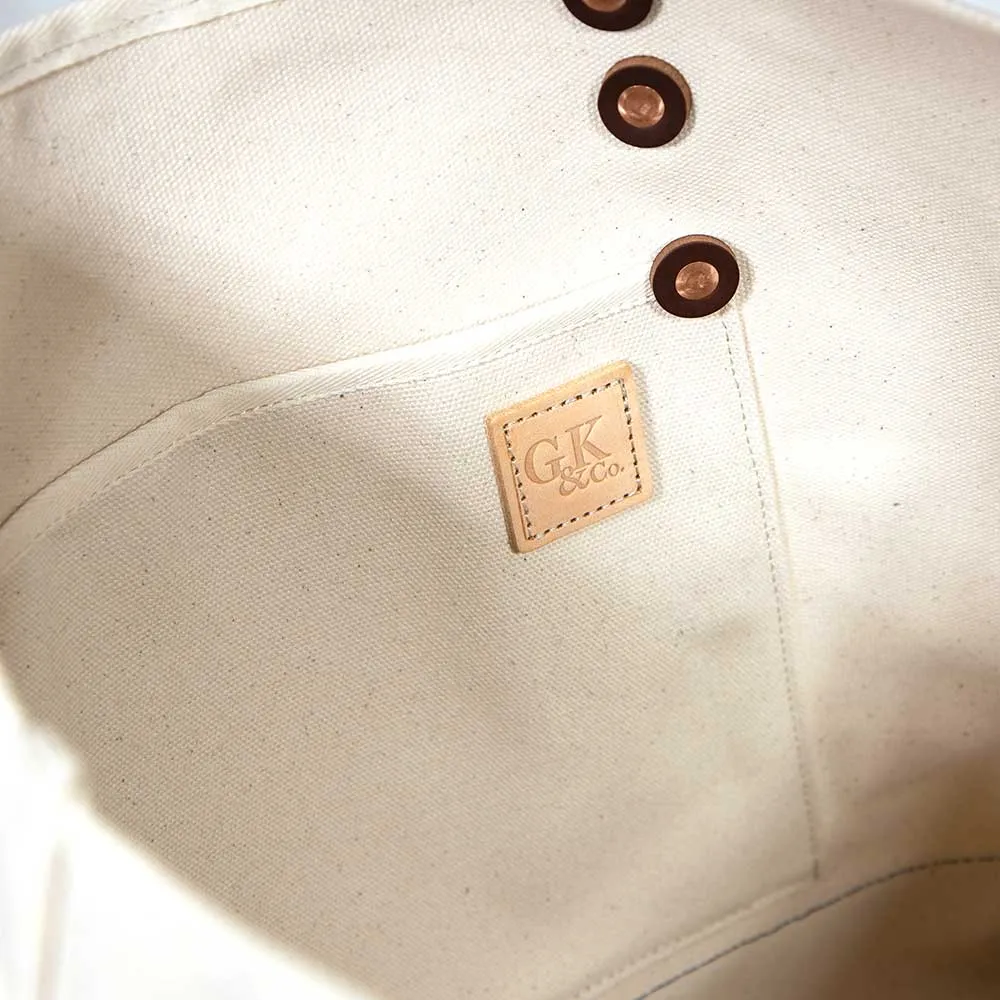 All Day Canvas Bucket Tote-Natural/Solar Yellow