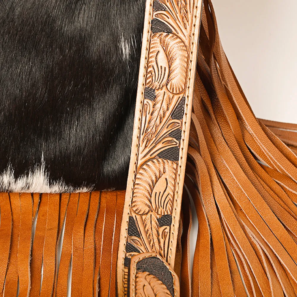 American Darling ADBG1299 Hand Tooled Hair-On Genuine Leather Women Bag Western Handbag Purse