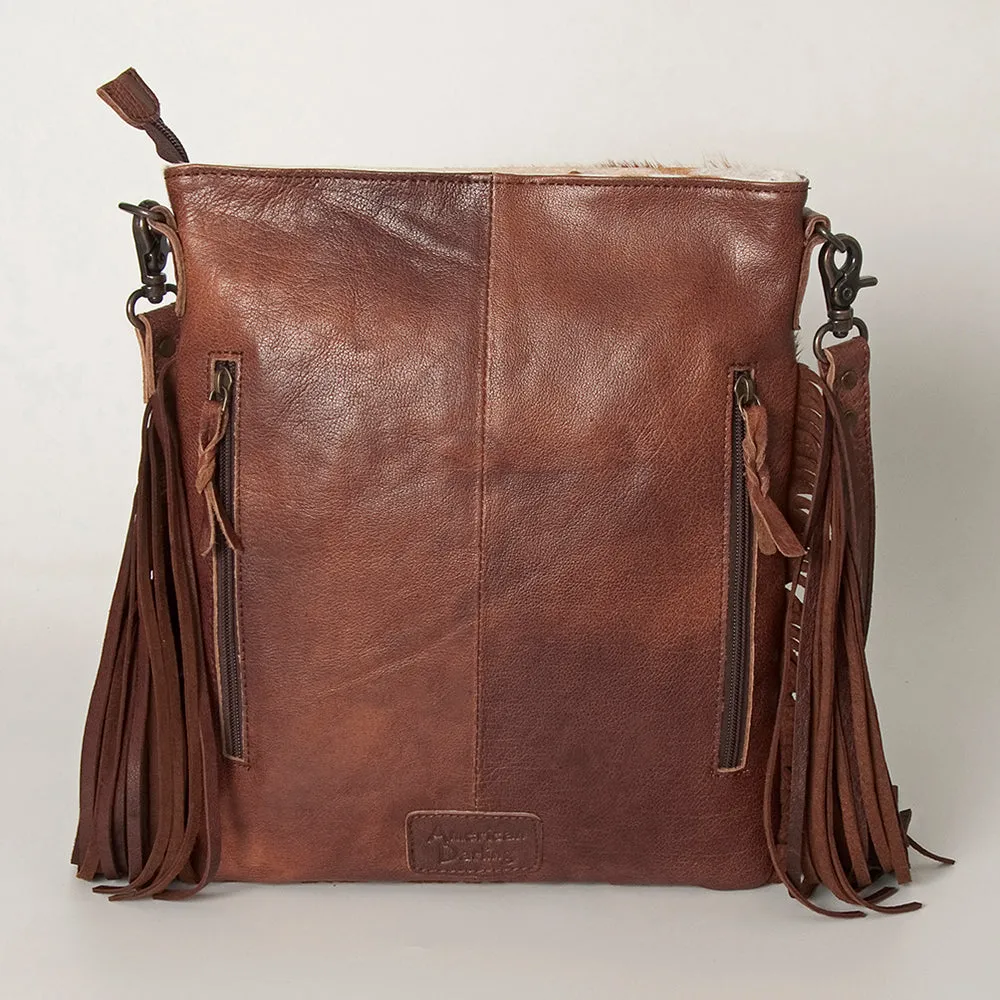 American Darling ADBGS192AI Messenger Hair-On Genuine Leather Women Bag Western Handbag Purse