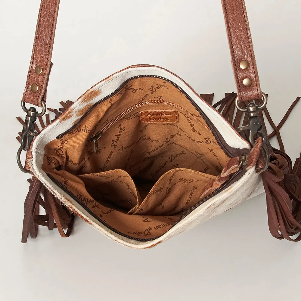 American Darling ADBGS192AI Messenger Hair-On Genuine Leather Women Bag Western Handbag Purse