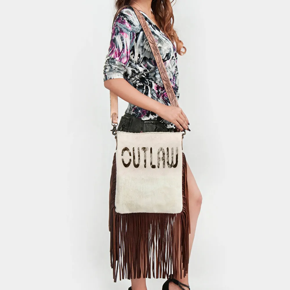 American Darling ADBGS192AY Messenger Hair-On Genuine Leather Women Bag Western Handbag Purse