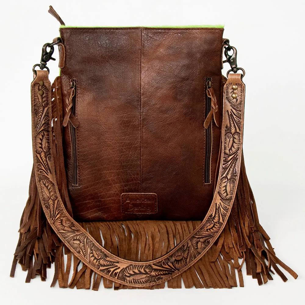 American Darling ADBGS192BB Messenger Hair-On Genuine Leather Women Bag Western Handbag Purse