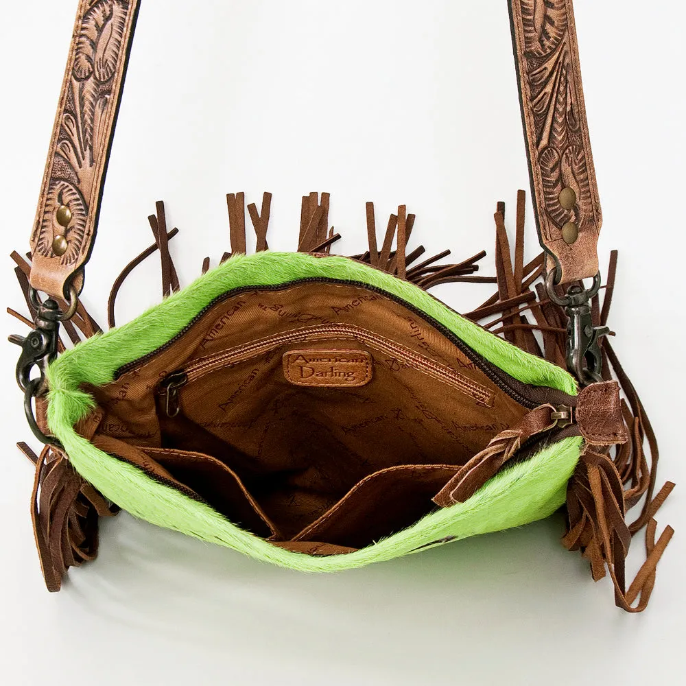 American Darling ADBGS192BB Messenger Hair-On Genuine Leather Women Bag Western Handbag Purse