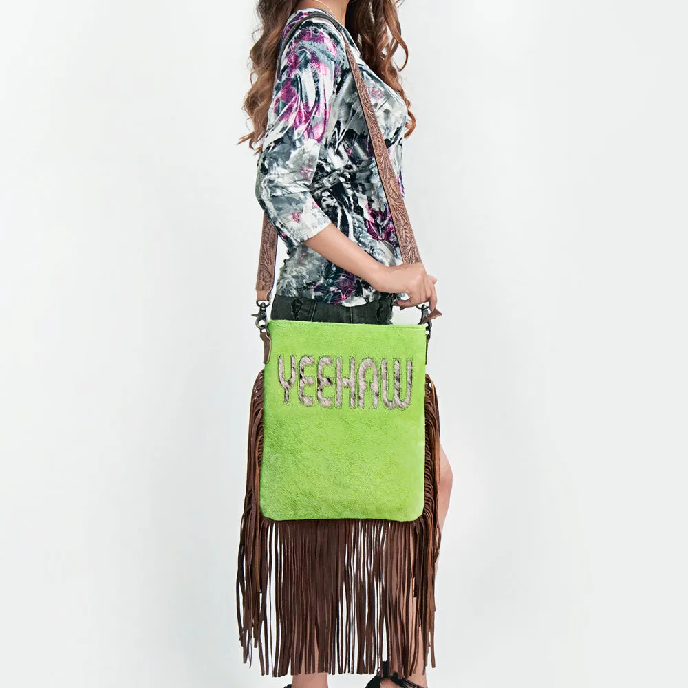 American Darling ADBGS192BB Messenger Hair-On Genuine Leather Women Bag Western Handbag Purse