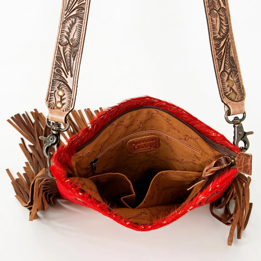 American Darling ADBGS192BH Messenger Hair-On Genuine Leather Women Bag Western Handbag Purse