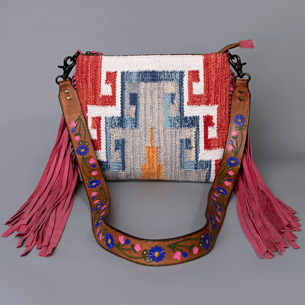 American Darling ADBGZ374 Crossbody Saddle Blanket Genuine Leather Women Bag Western Handbag Purse