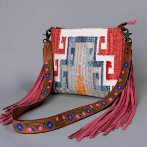 American Darling ADBGZ374 Crossbody Saddle Blanket Genuine Leather Women Bag Western Handbag Purse