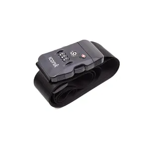 Anti-Theft Black Luggage Safety Belt with Double Lock