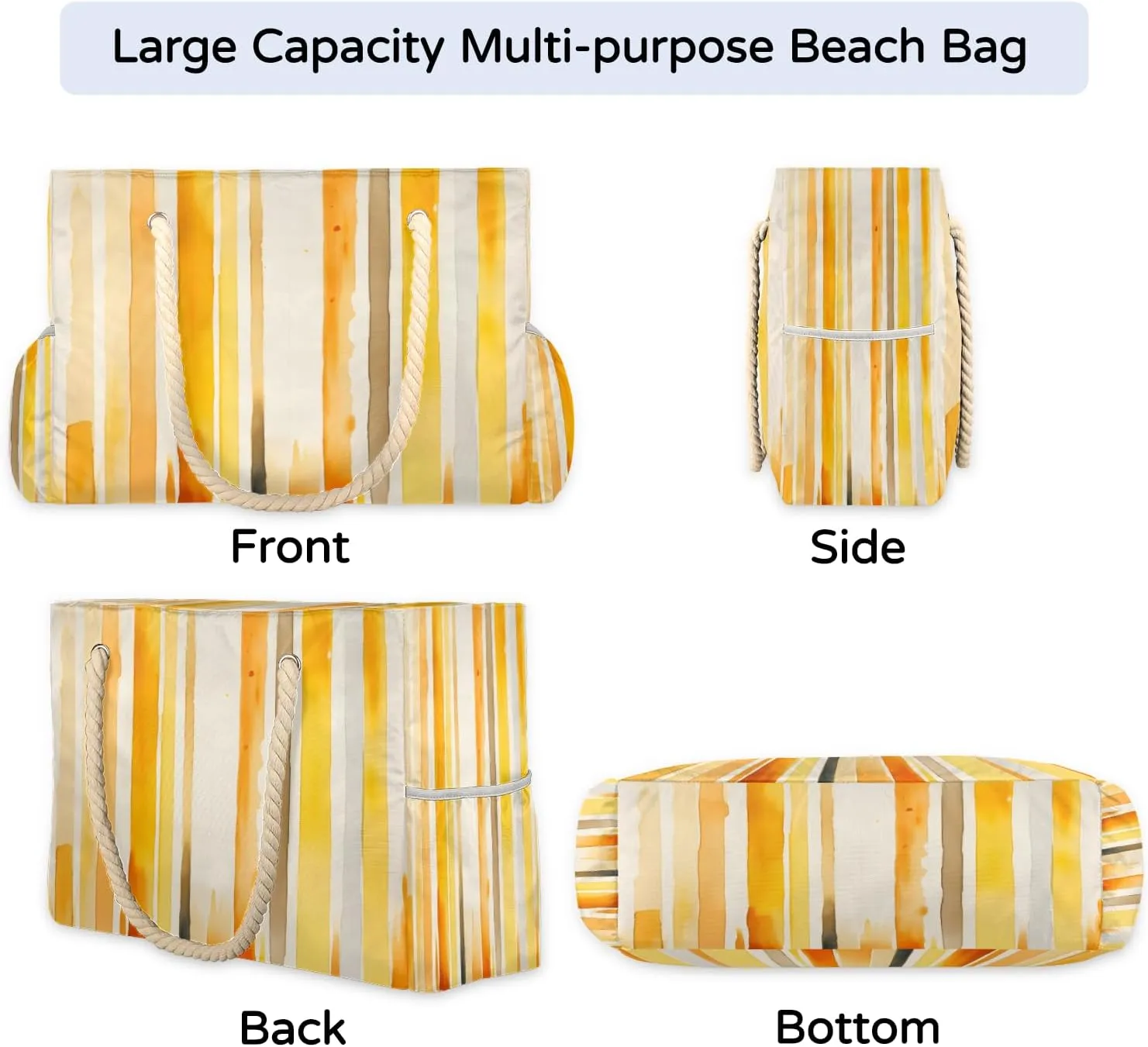Beach Bags for Women, Large Waterproof Beach Tote Bag for Gym Grocery Travel