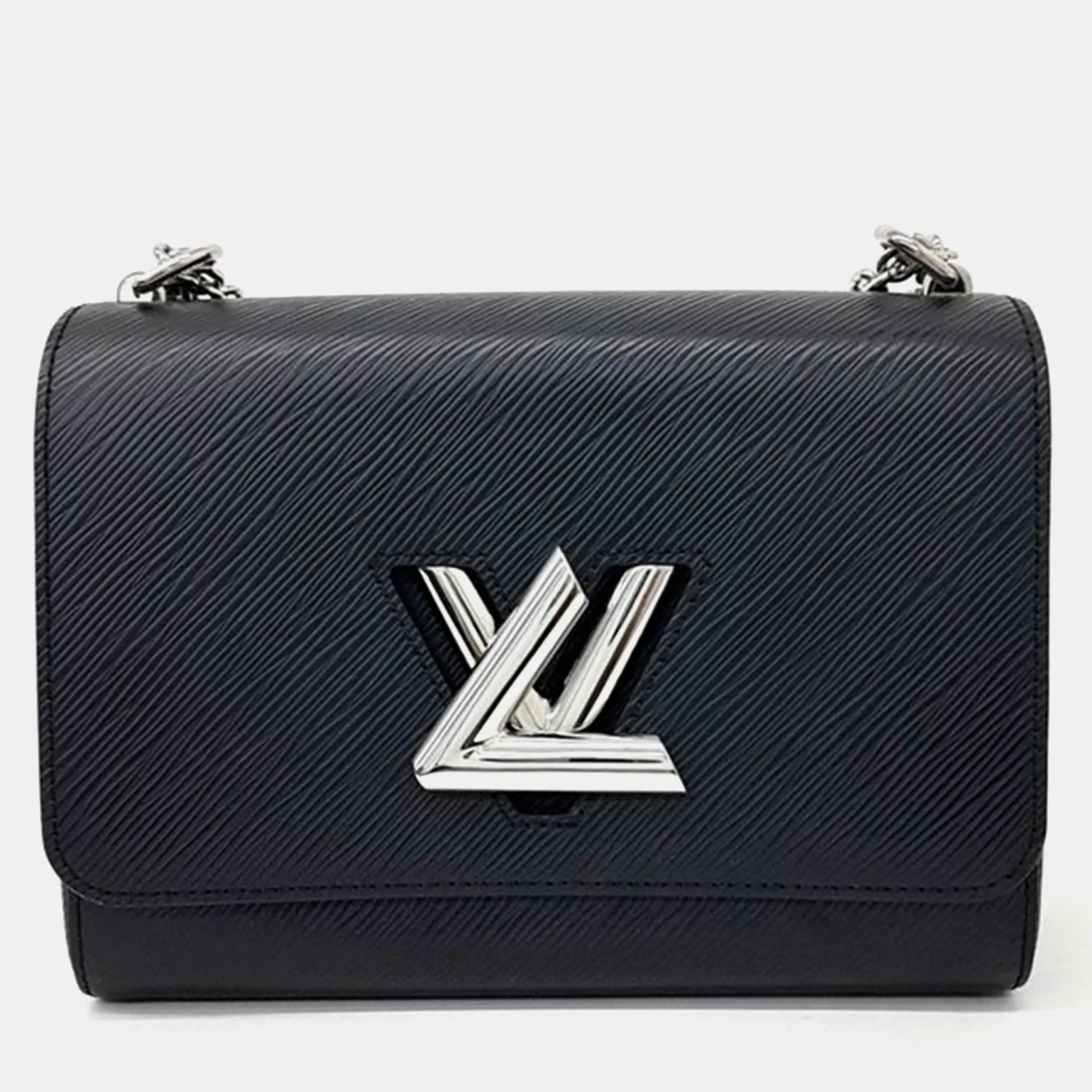 Black Epi Leather Twist MM Shoulder Bag