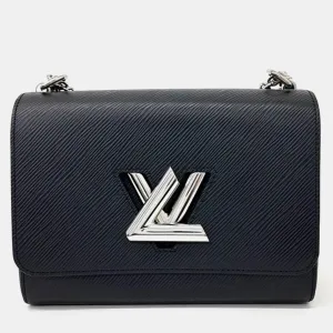 Black Epi Leather Twist MM Shoulder Bag