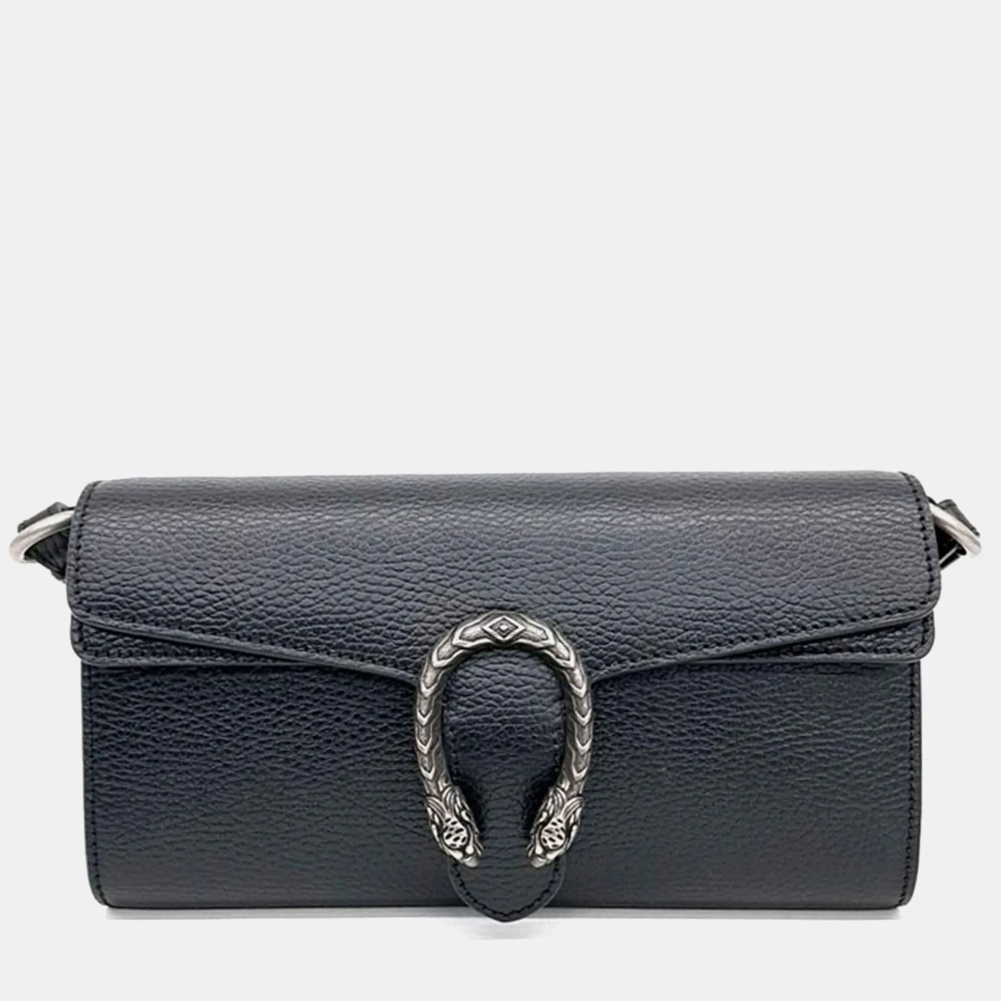 Black Leather Dionysus Small Shoulder Bag