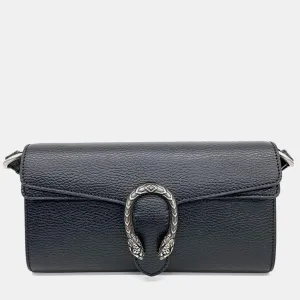 Black Leather Dionysus Small Shoulder Bag