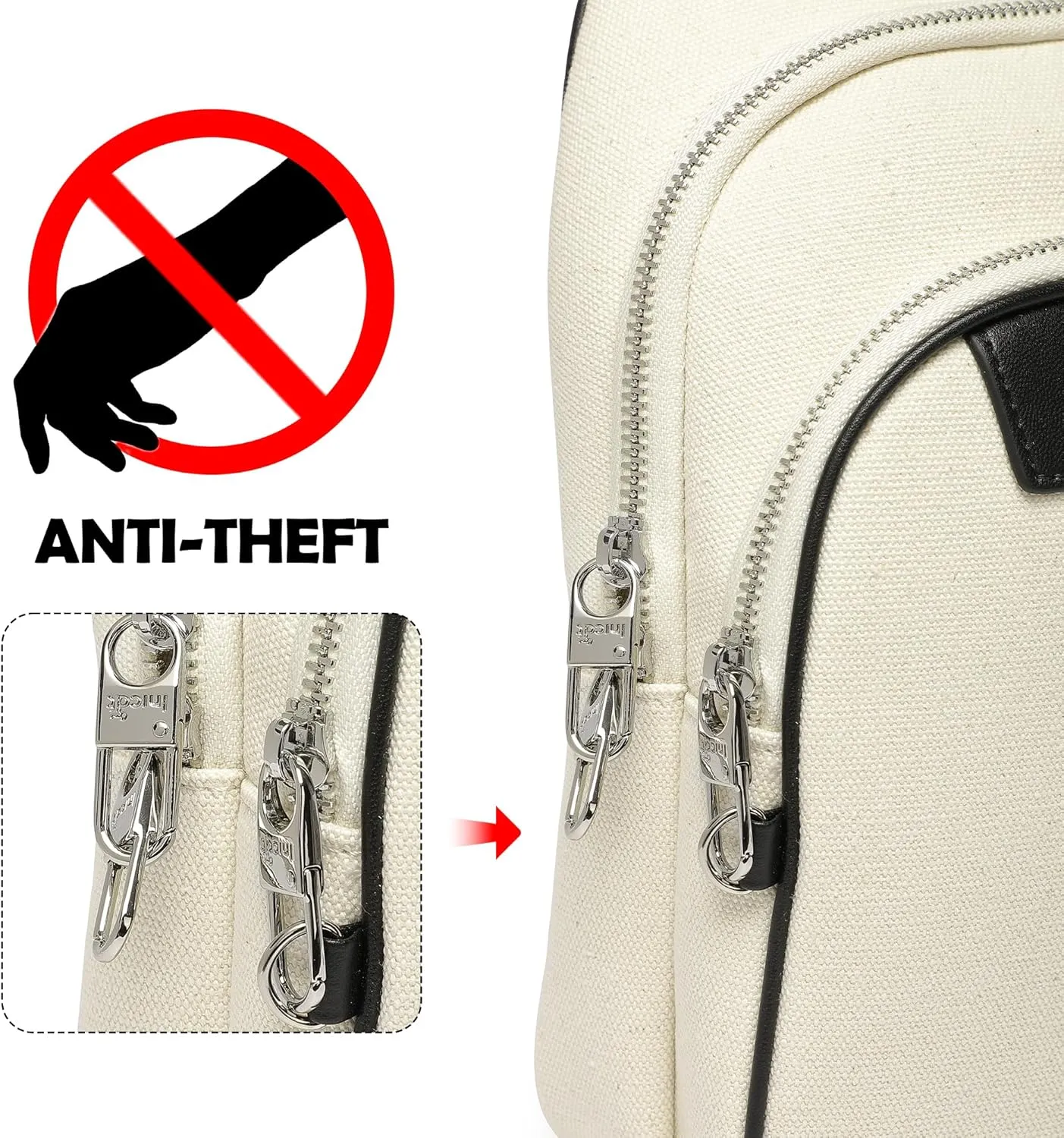 Canvas Small Sling Bag for Women Men Anti Theft Crossbody Bags RFID Blocking Cross Body Bag for Woman Travel Sling Purse