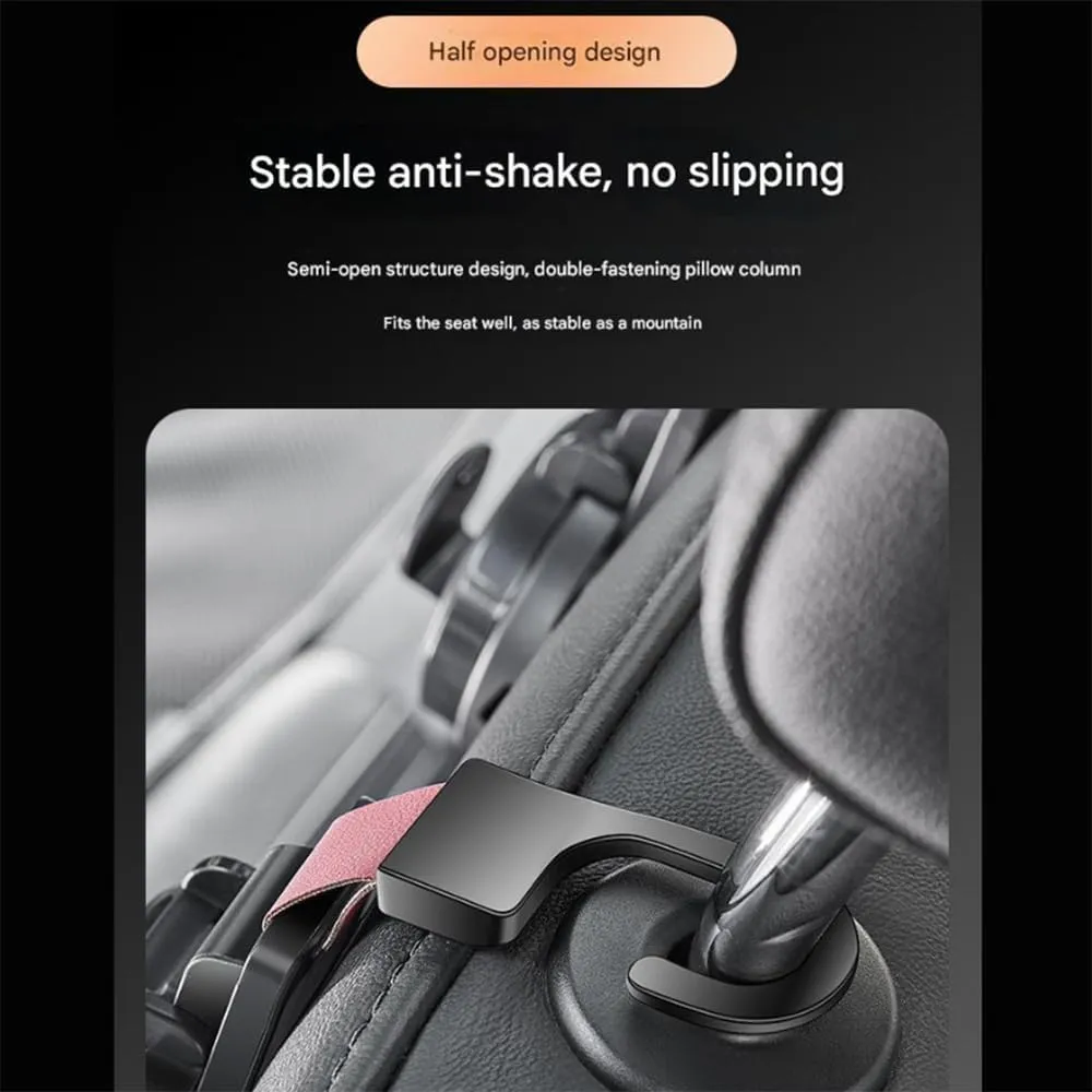 Car Seat Headrest Hook for BMW 7 Series (Short axis) E65 2001-2008,Car Seat Hooks with Phone Holder for Purse,Even Bottle,Backpacks Car Interior Storage Accessories,A