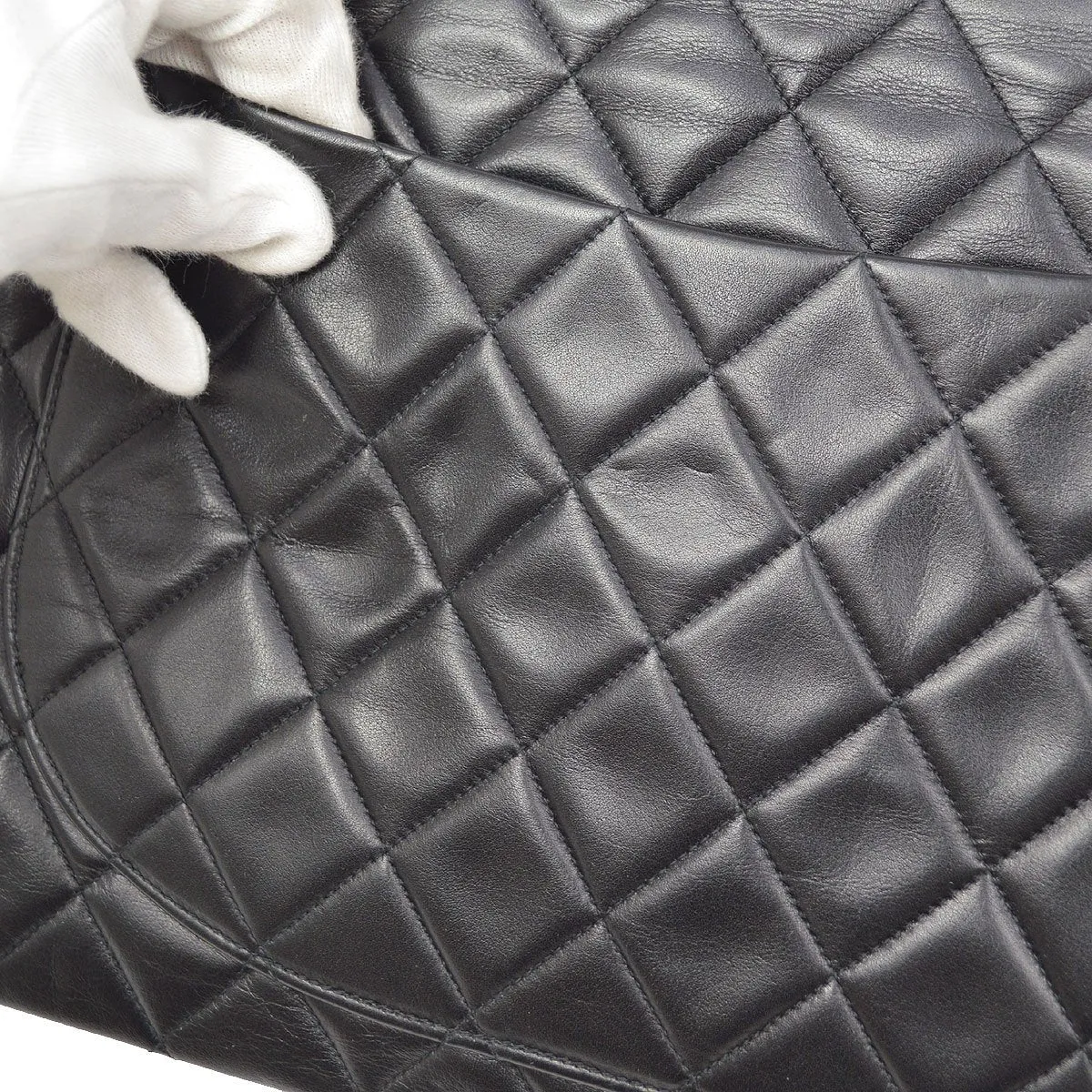 Chanel 1991-1994 Classic Flap Maxi Black Lambskin 80784