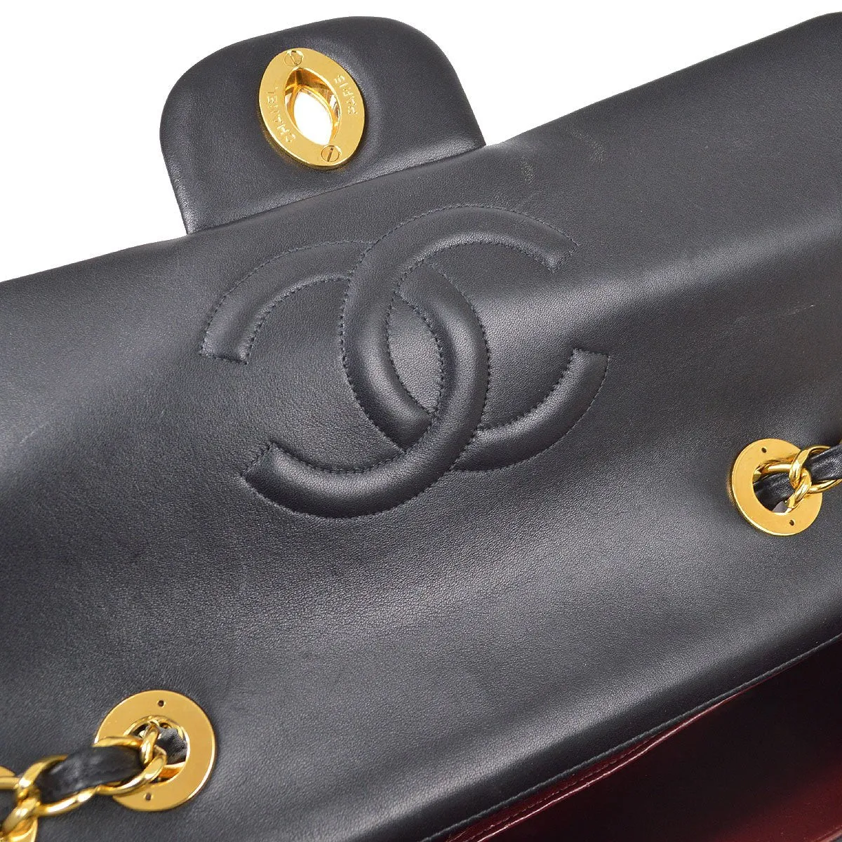 Chanel 1994-1996 Classic Flap Maxi Black Lambskin 92998