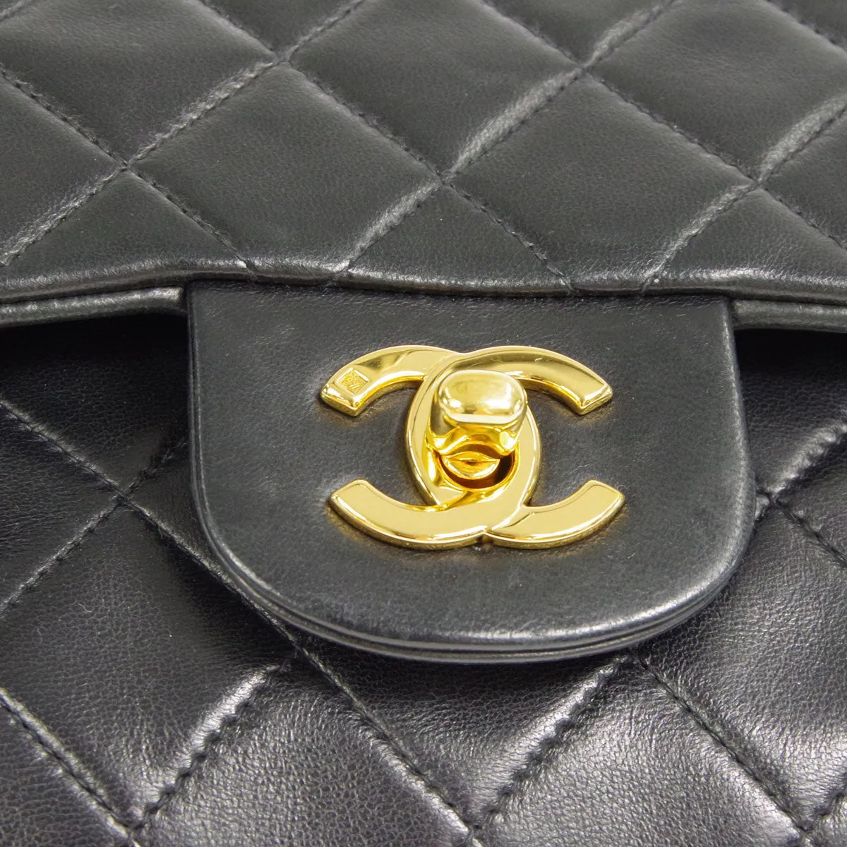 CHANEL 1996-1997 Classic Double Flap Small Black Lambskin 66942