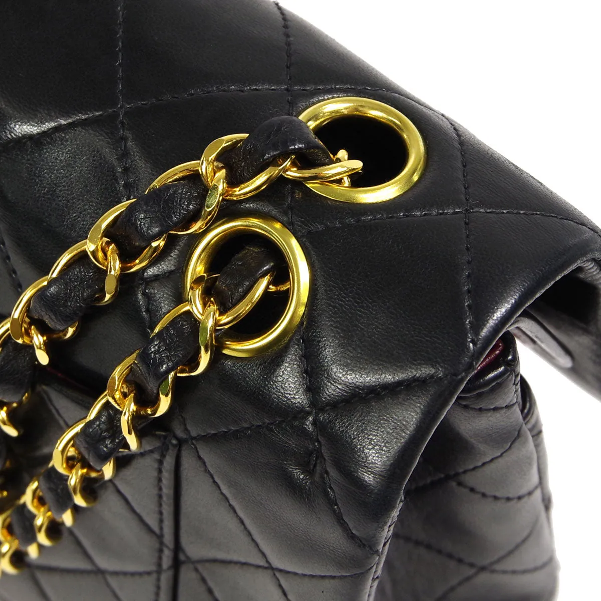 CHANEL 1996-1997 Classic Double Flap Small Black Lambskin 66942