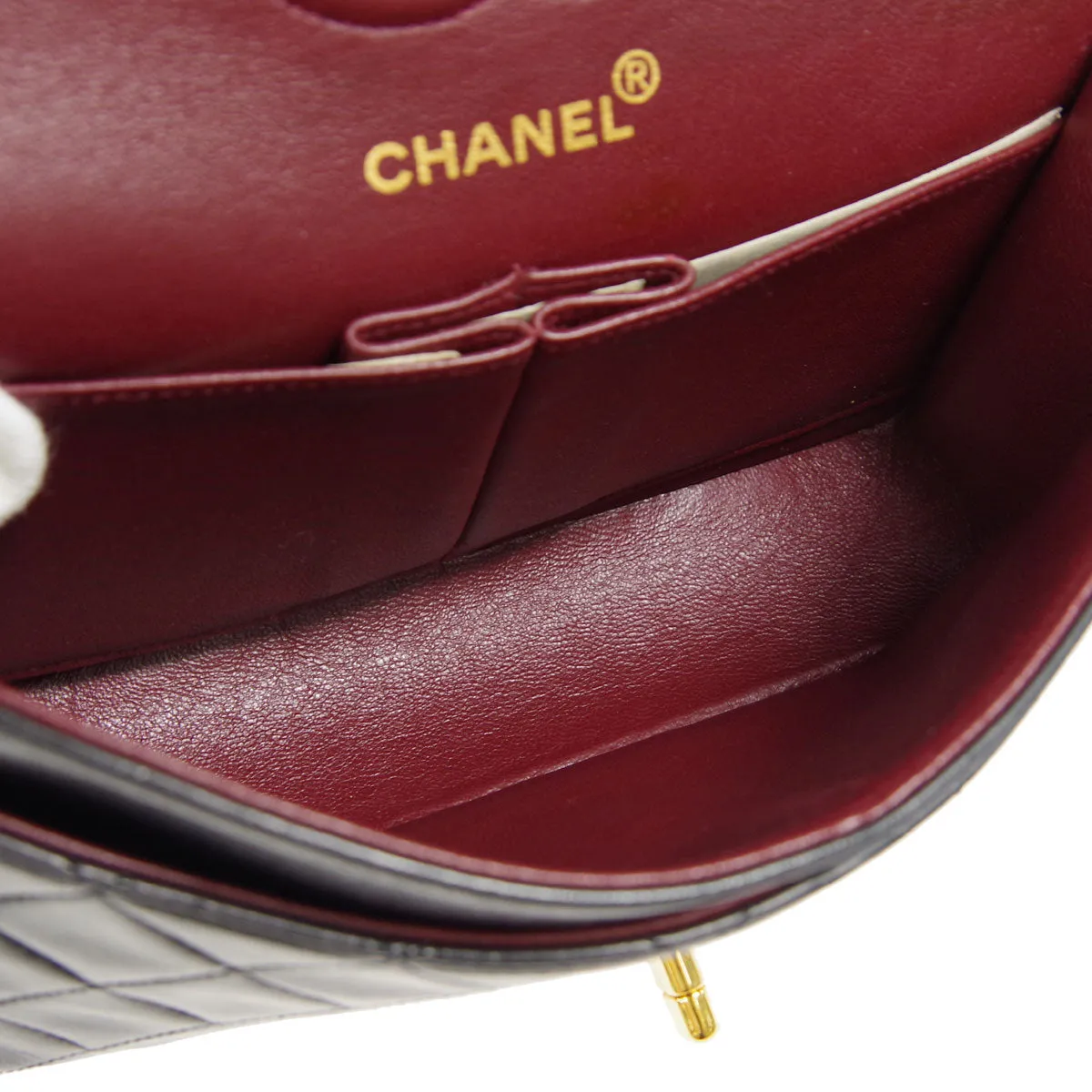 CHANEL 1996-1997 Classic Double Flap Small Black Lambskin 66942