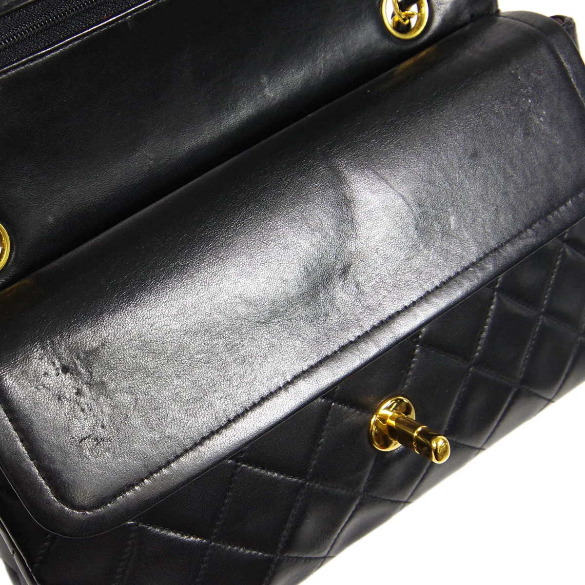 CHANEL 1996-1997 Classic Double Flap Small Black Lambskin 66942