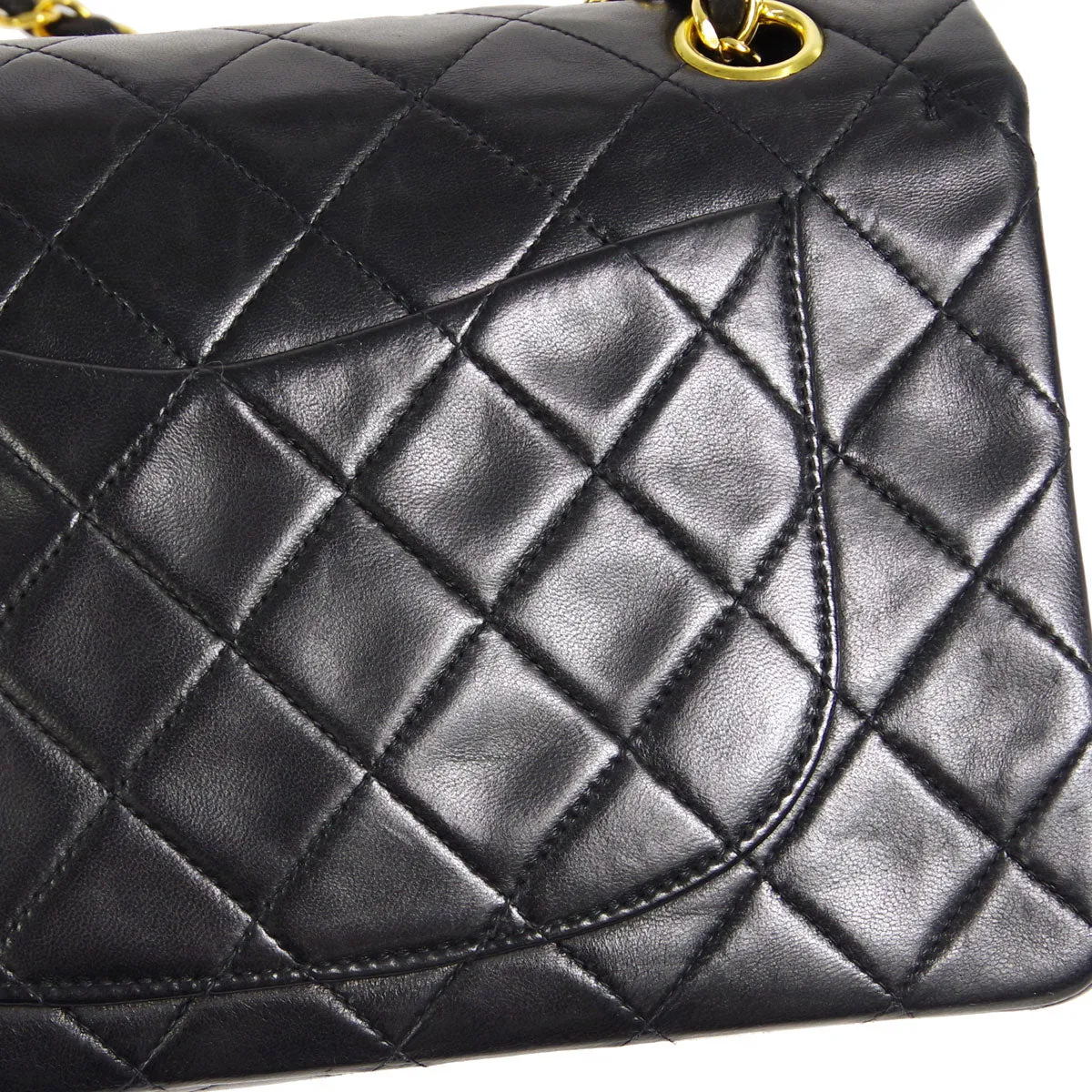 CHANEL 1996-1997 Classic Double Flap Small Black Lambskin 66942