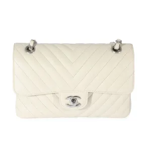 CHANEL 22C Neutral Chevron Calfskin Small Classic Flap