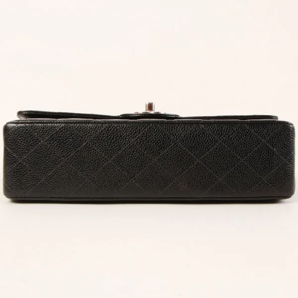 Chanel Around 2000 Made Caviar Skin Classic Flap Chain Bag 25Cm Black