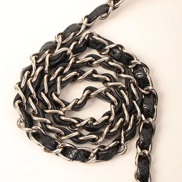 Chanel Around 2000 Made Caviar Skin Classic Flap Chain Bag 25Cm Black