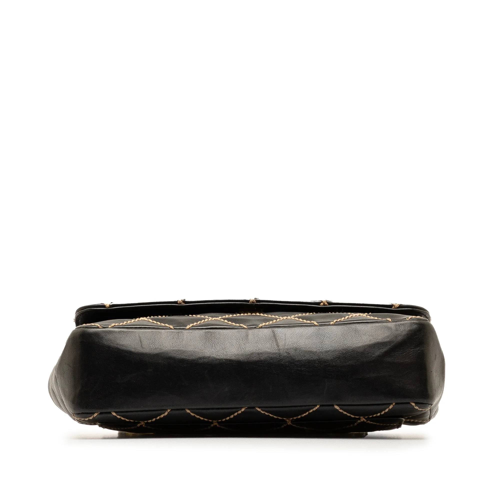 Chanel CC Wild Stitch Lambskin Flap Shoulder Bag