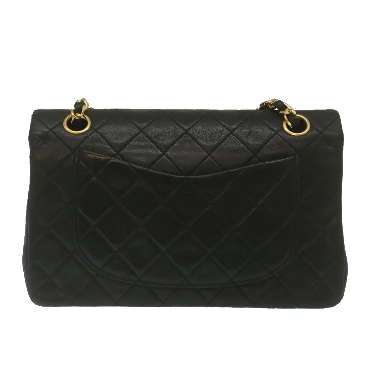 Chanel Classic Matelasse 23 Chain Flap Shoulder Bag Lamb Skin Black  lt398A