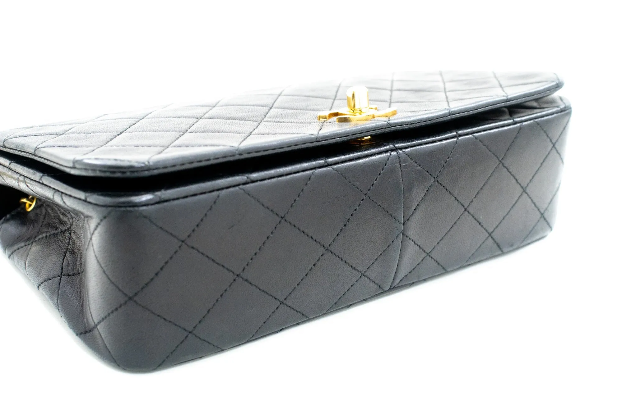 CHANEL Full New Chain Shoulder Bag Black Quilted Lambskin