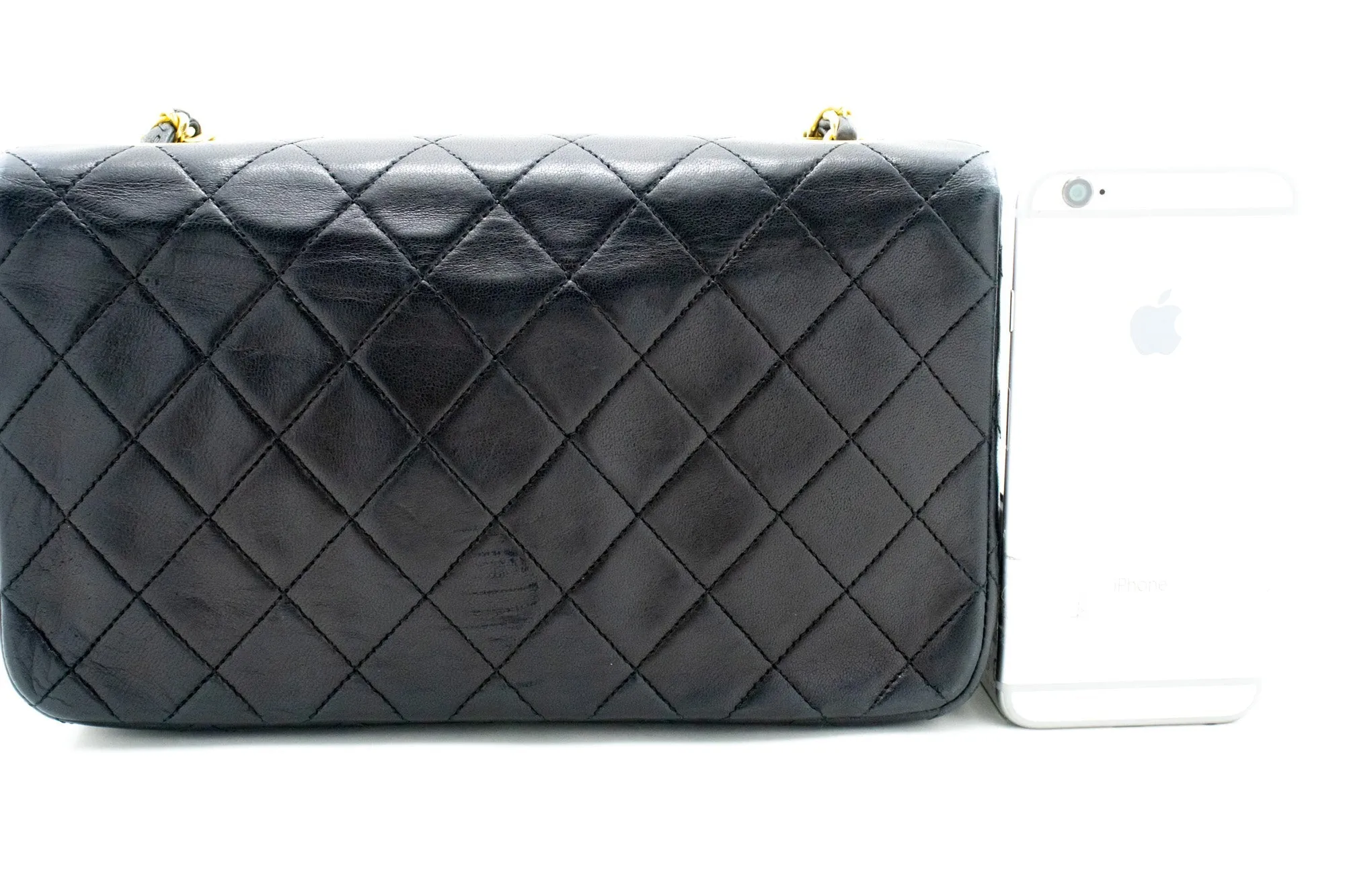 CHANEL Full New Chain Shoulder Bag Black Quilted Lambskin