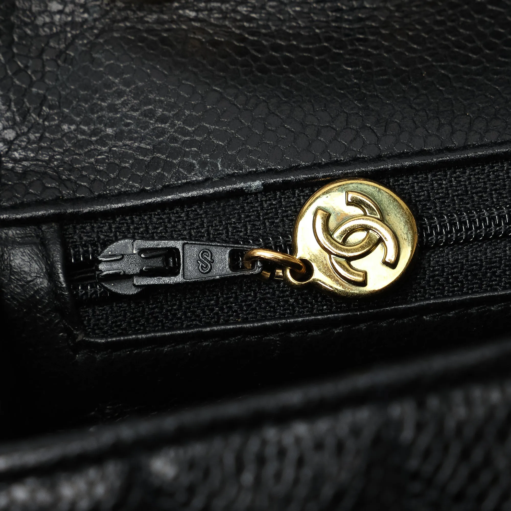 Chanel Jumbo Caviar Mademoiselle Flap Shoulder Bag