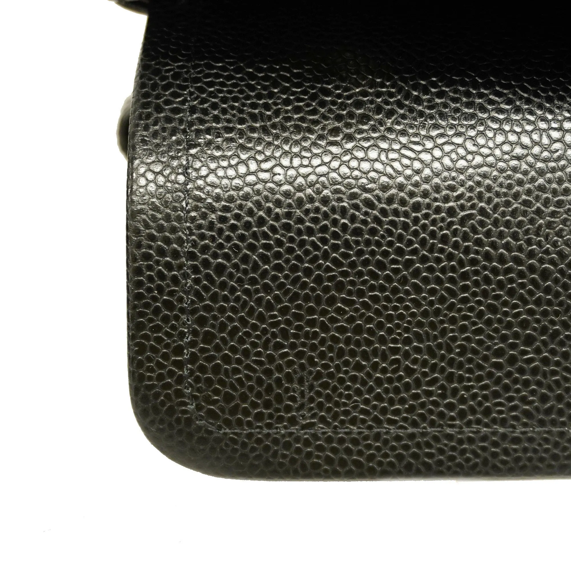 Chanel  Matelasse W Flap W Chain Women's Leather Shoulder Bag Black