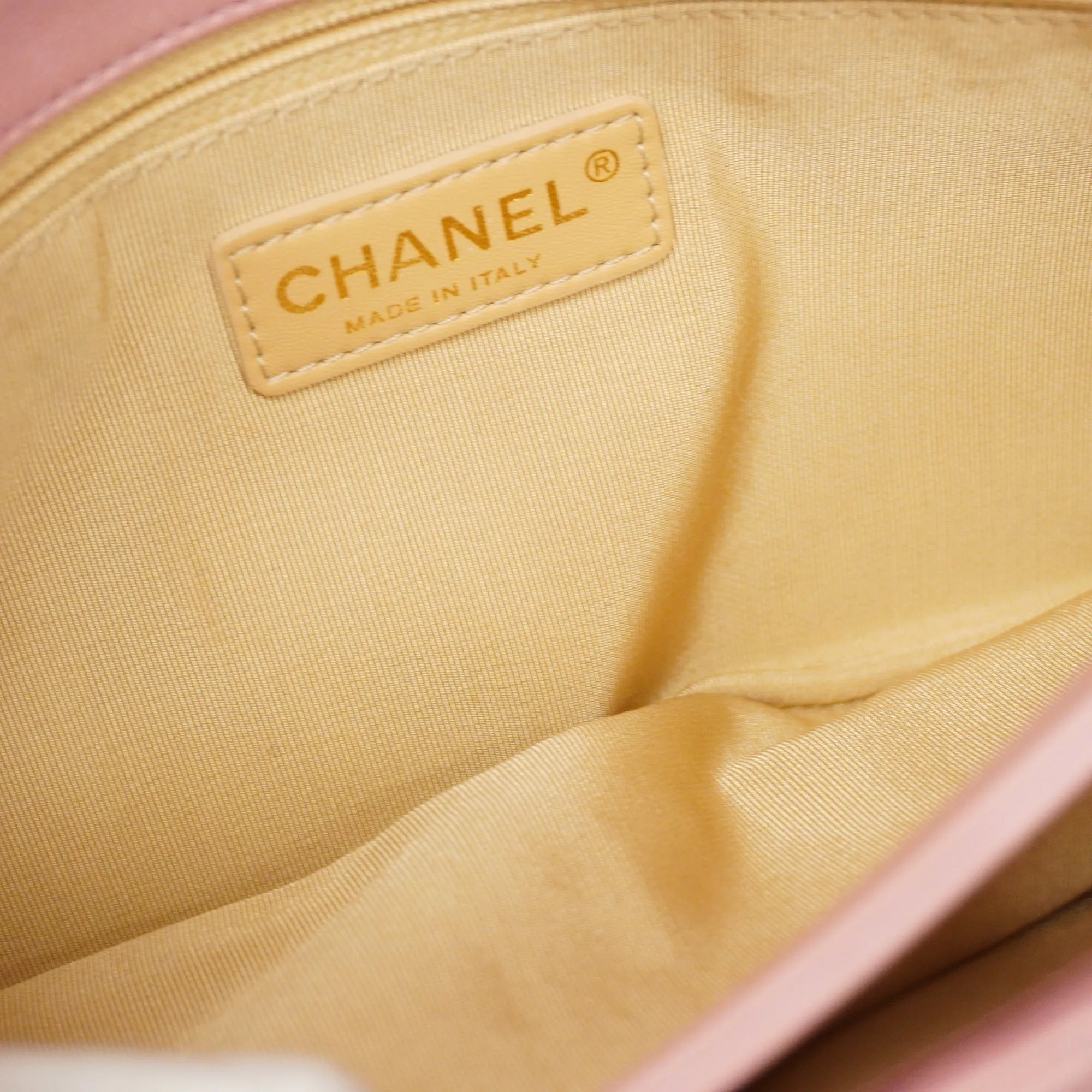 Chanel  Matelasse W Flap W Chain Women's Leather Shoulder Bag Pink