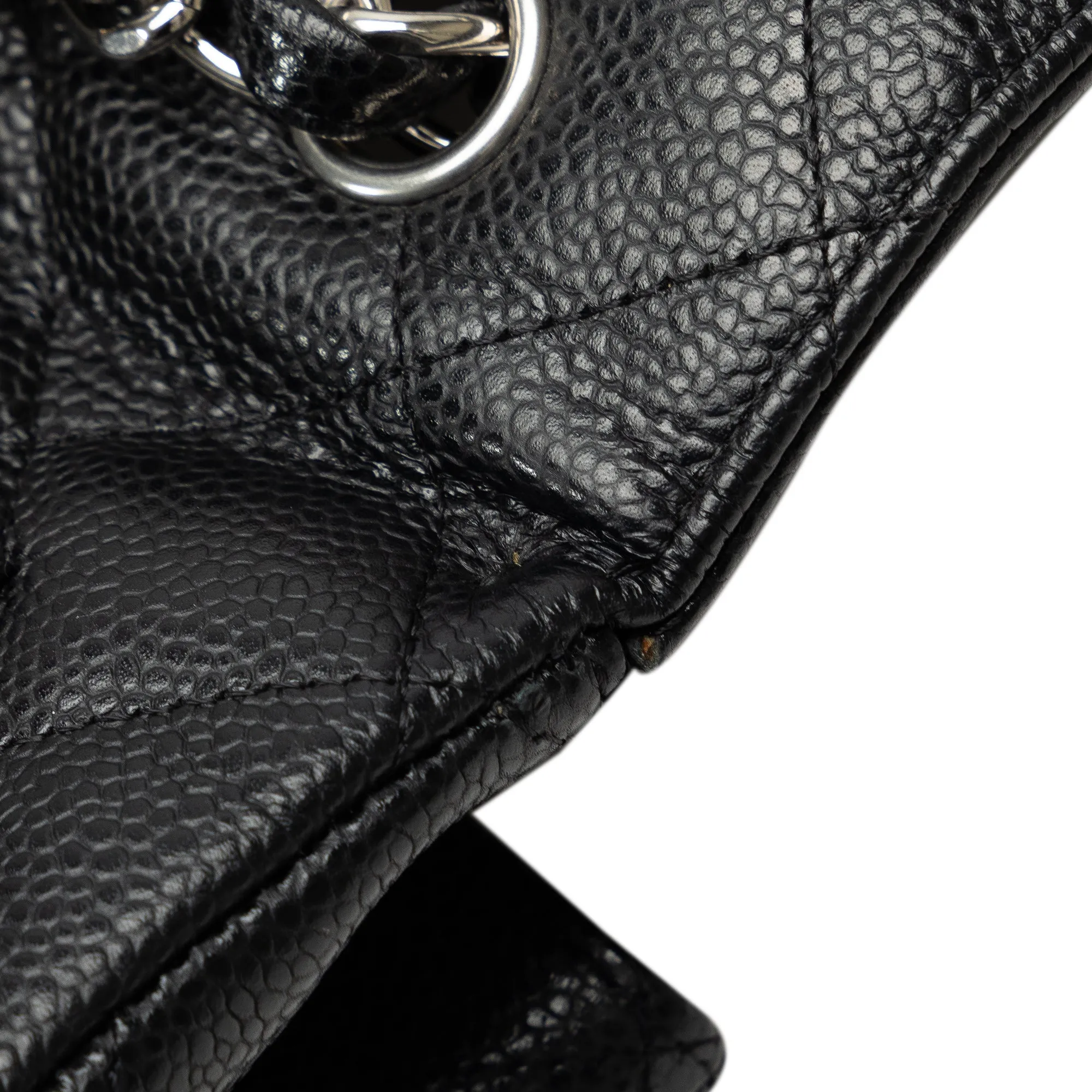 Chanel Maxi Classic Caviar Double Flap Shoulder Bag