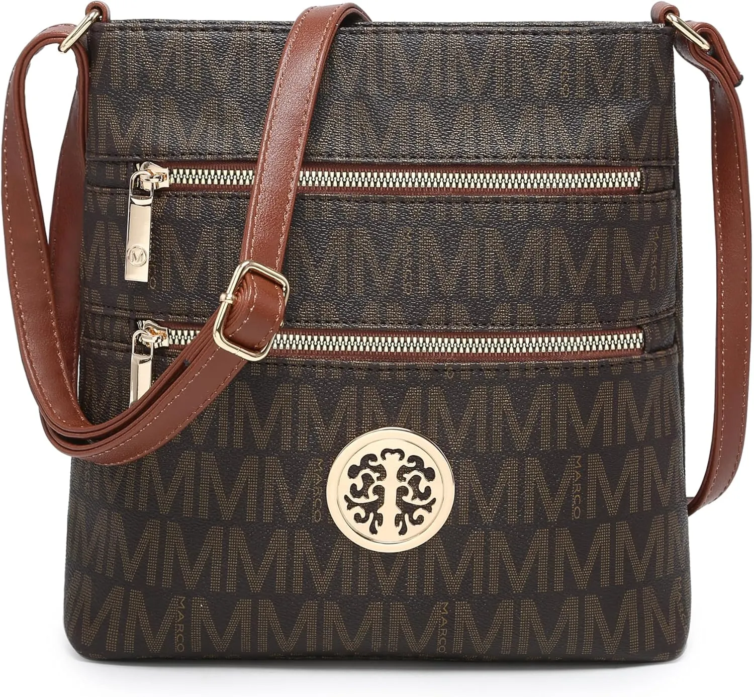Crossbody Bags for Women Multi Pocket Crossbody Purses Trendy Vegan Leather Shoulder Handbags with Adjustable Strap