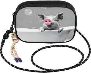 Crossbody Bags Pig Bubble Funny for Women Cell Phone Purses Women's Shoulder Handbags Wallet Purse with Adjustable Strap