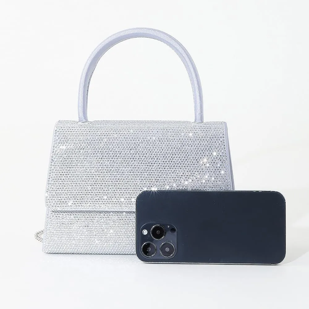 Crystal Women Handbags Ladies Purses Top-Handle Tote Handbag Rhinestones Evening Bags for Women Wedding Glitter Purse