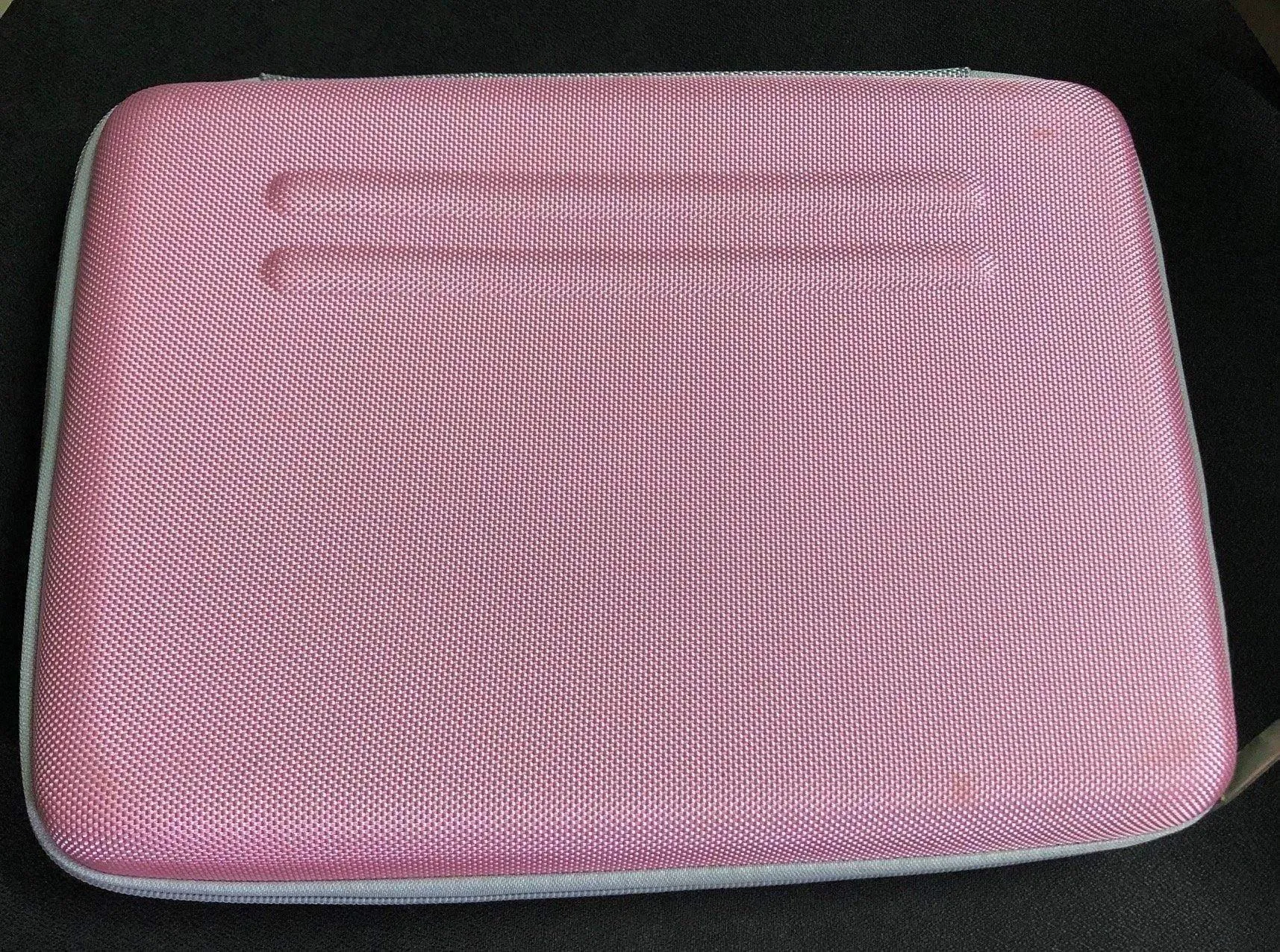 Dealsplant 14 inch Laptop Zipper Protective Padded hard Case (Light Pink)