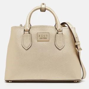 DKNY Gold Leather Medium Bianca Tote